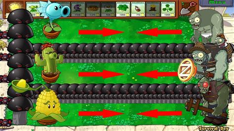 Snow Pea Cactus And Kernel Pult Vs Giga Gargantuar All Zombies