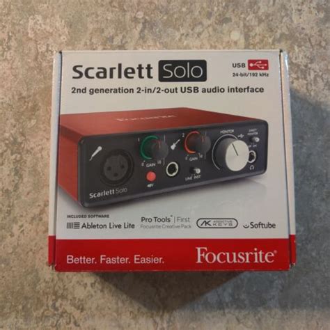Focusrite Scarlett Solo 2nd Gen USB Audio Interface | eBay