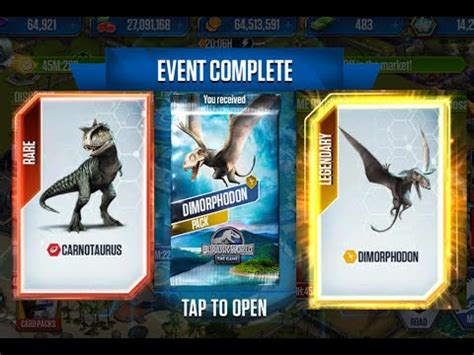 DIMORPHODON PACK REWARD EARTH SHATTERING II Jurassic World The Game II