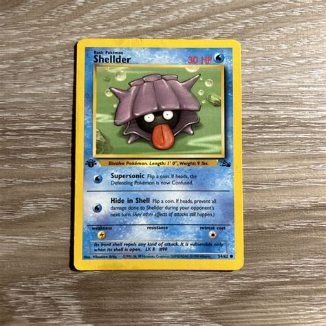 Shellder St Edition Fossil Set Pokemon Card Lp Mp