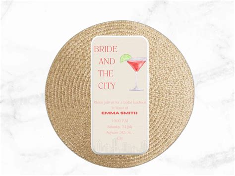 Sex And The City Bridal Shower Invitation Digital Bridal Shower Invitation Template Bridal