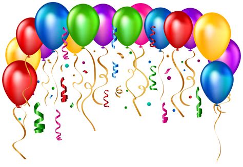 Birthday Party Balloons Transparent PNG Clip Art Image | Gallery