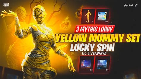 Yellow Mummy Set Lucky Spin Opening Pubg Mobile Mechanicyt