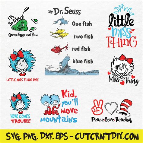 Dr Seuss Svg Bundle Dr Seuss Png Dr Seuss Quotes Cat In The Hat Svg