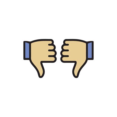 Thumbs Up And Down Icon EPS 10 10738244 Vector Art At Vecteezy