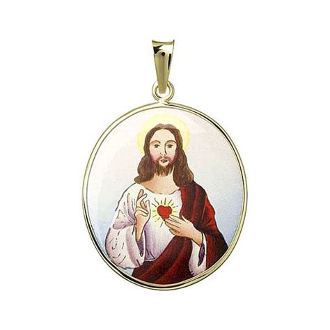 Sagrado Corazón de Jesús medalla más grande oro Aljančič