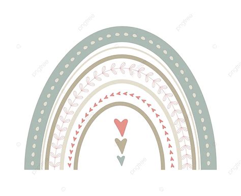 Pastel Rainbow Gradient Vector Art Png Bohemian Cute Rainbow Vector In