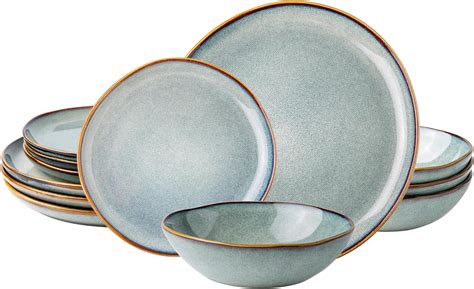 Amazon AmorArc Ceramic Dinnerware Sets Handmade Reactive Glaze