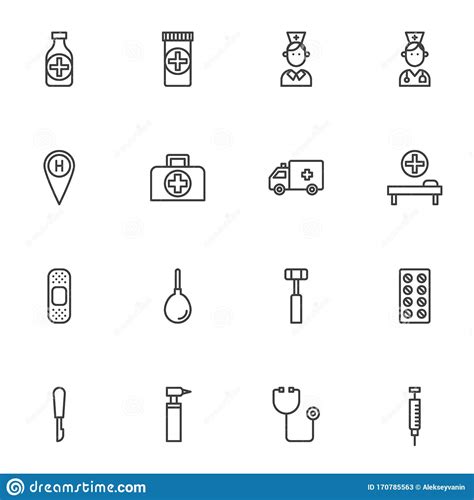 Pictogrammen Voor Medische Zorg Vector Illustratie Illustration Of