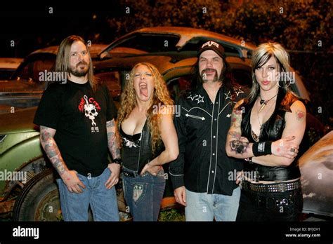 Nashville Pussy Garage Magazine Girl Of The Year Party Held At Austin Speed Shop Austin Texas