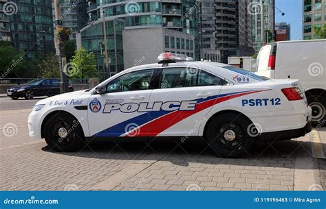 Toronto Police Car editorial stock photo. Image of sidewalk - 119196463