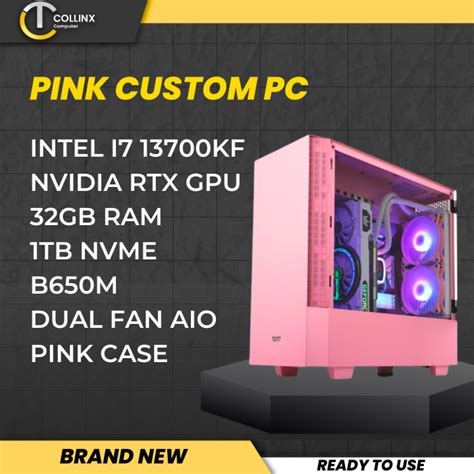 Pink Pc Build J Quartz Intel I7 13700kf 13th Gen Cpu Desktop