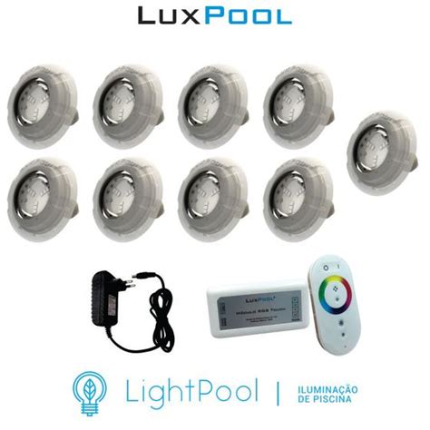 Kit Led Piscina Led M Dulo Rgb Fonte Luxpool Lumin Ria Para