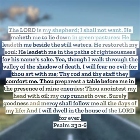 Psalm The Lord Is My Shepherd I Shall Not Want He Maketh Me To