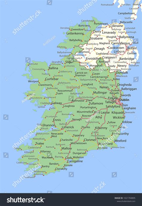 Ireland Map Names Photos and Images & Pictures | Shutterstock