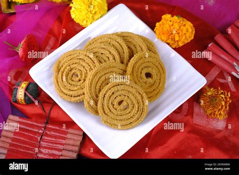 Indian Traditional Snack Chakli A Spiral Shaped Chakali Or Murukku Indian Traditional Tea Time