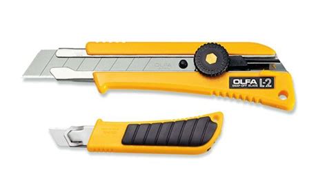 Olfa L Mm Rubber Inset Heavy Duty Utility Knife