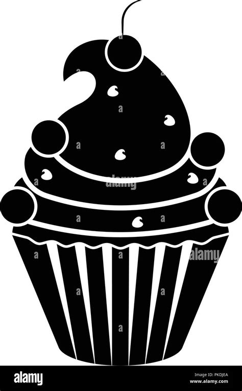 Isolated Cupcake Silhouette Icon Stock Vector Image And Art Alamy