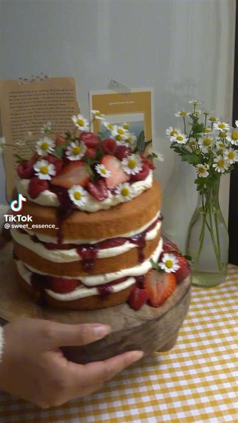 Strawberry Chamomile Naked Cake Artofit