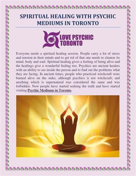 Ppt Spiritual Healing With Psychic Mediums In Toronto Powerpoint