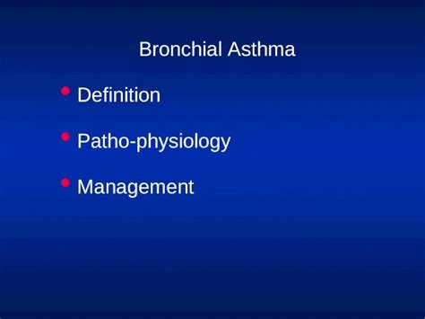 PPT Bronchial Asthma Definition Patho Physiology Management DOKUMEN