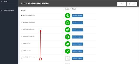 Fluxo De Pedidos Da Loja Adicionado Ou Removendo Status E Colocando