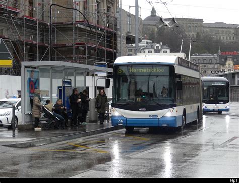 Vbz Hess Trolleybus Nr Unterwegs Vor Dem Hb Z Rich Am