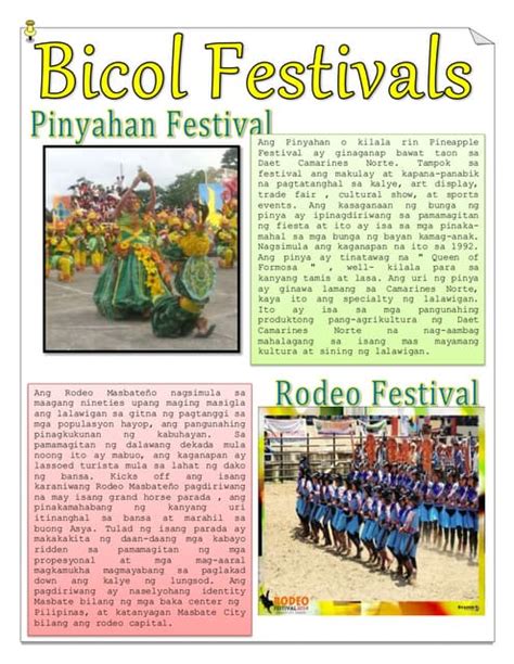 Festivals in region v | PDF