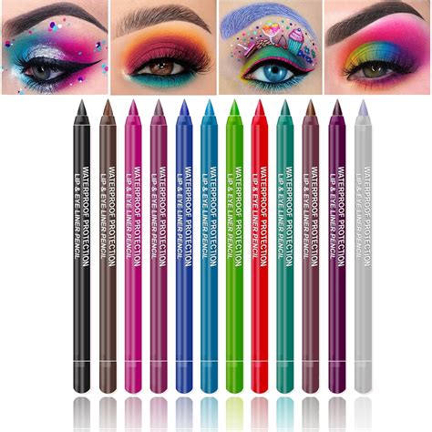 Amazon AWCCXMYM 12 Colors Eyeliner Pen Set Glitter Eyeliner