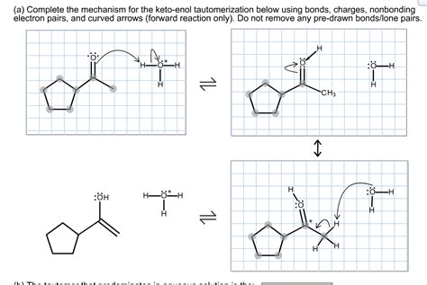 Solved A Complete The Mechanism For The Keto Enol Chegg