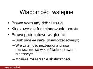 Prawo cywilne zobowiązania PPT