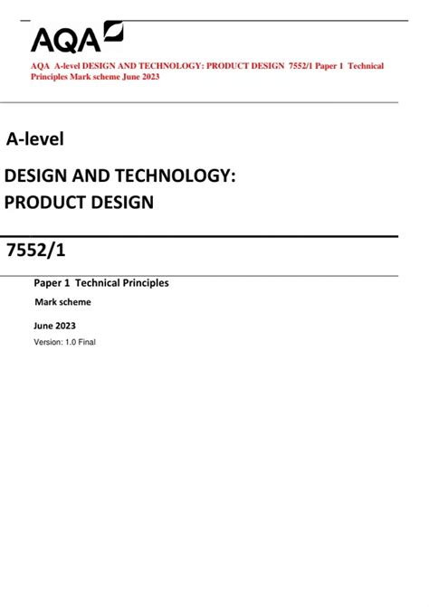 Aqa A Level Design And Technology Product Design Paper