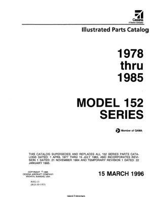 Cessna Model Series Illustrated Parts Catalog Thru P