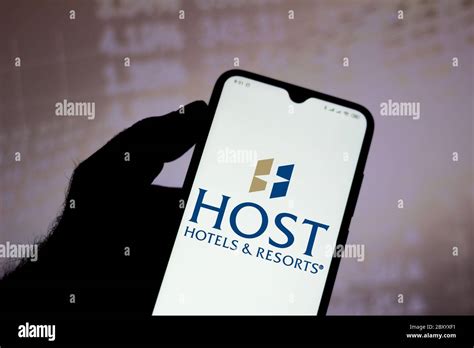 In This Photo Illustration The Host Hotels And Resorts Logo Seen