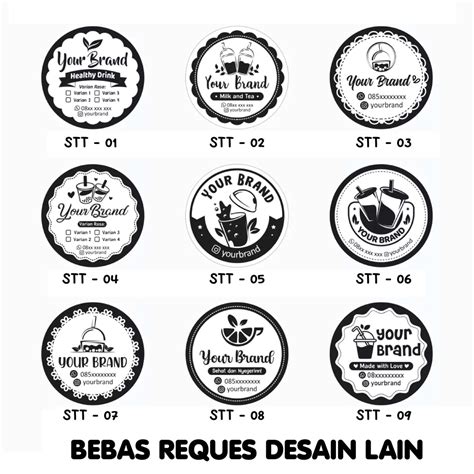 Jual Cetak Stiker Label Transparan Toko Olshop Kue Bakery Minuman