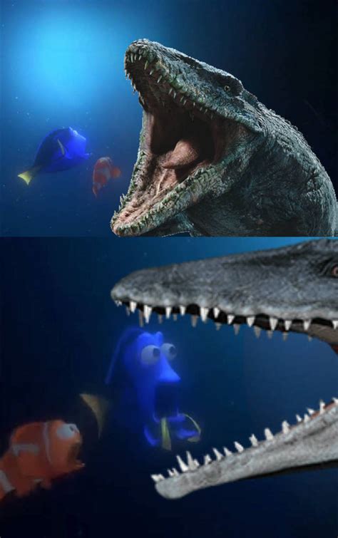 Marlin And Dory Encounter Mosasaurus By Asandoval24 On Deviantart