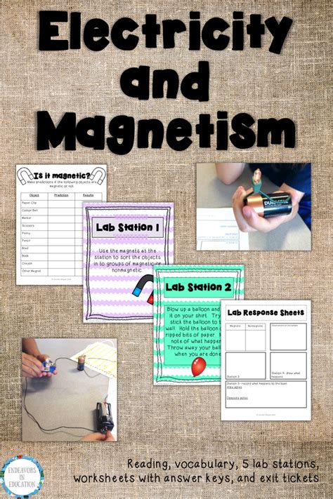 Electricity And Magnetism Worksheet Grade 5