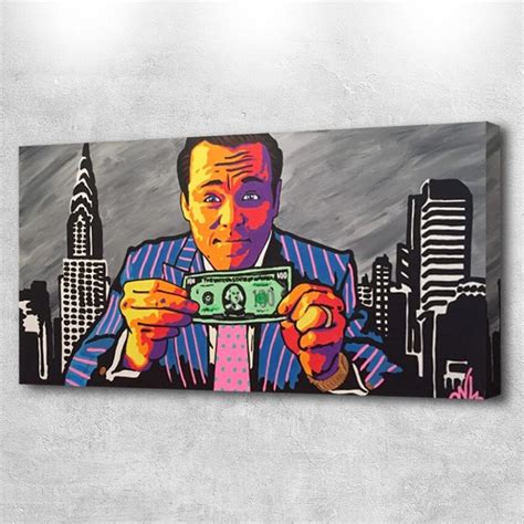 Wolf Of Wall Street Etsy Wall Art Graffiti Wall Art Modular Wall Art