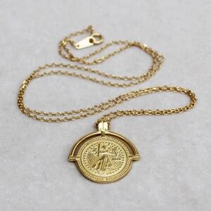 Gold Layer Pendant Gold Vermeil Pendant Necklace Simple - Etsy