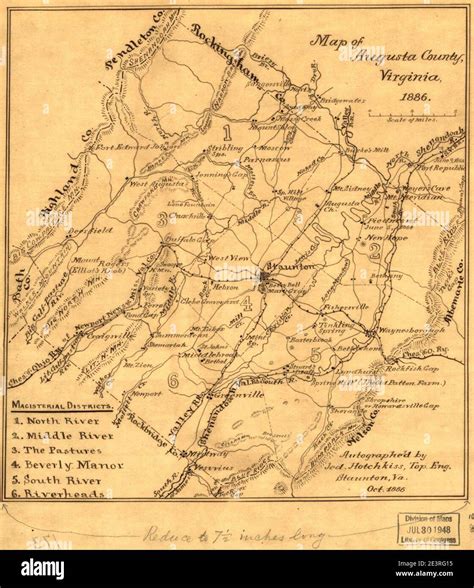 Map of Augusta County, Virginia, 1886 Stock Photo - Alamy