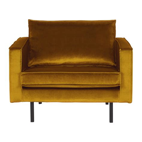 Bepurehome Rodeo Fauteuil Velvet Oker Kopen Shop Bij Fonq