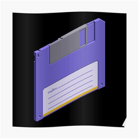 Retro Floppy Disk Pixel Art Poster For Sale By Glucka Redbubble