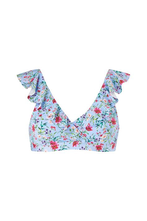 Ellos Arya Bikini bh med volant Blå Bikinitoppe Ellos dk