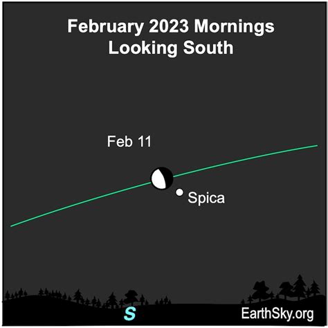 See the moon near Spica on February 11