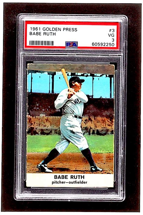 Babe Ruth 1961 Golden Press 3 PSA 3 Pristine Auction