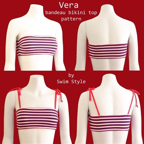 Separates Vera Bandeau Bikini Top Pattern Etsy Pdf Bikini Pattern