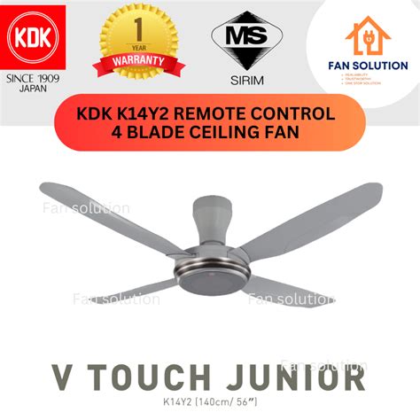 READY STOCK KDK REMOTE CONTROL 4 BLADE CEILING FAN K14Y2 SILVER