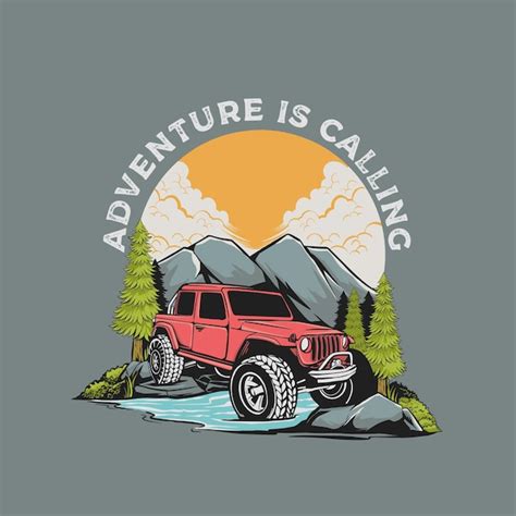 Premium Vector Offroad Adventure Vehicle Vector Illustration Logo