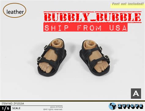 1 6 Leather Sandals For 12 Hot Toys TBLeague Hot Toys Male Figure SHIP FROM USA EBay