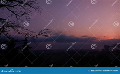 Prettiest Landscape Sunset View from the Top of the Hill Stock Image ...